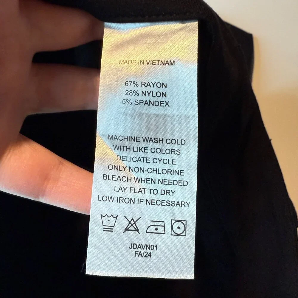 Quince Women 10 Ponte Cropped Wide Leg Pants Black Ultra Stretch Pull On Minimal - Picture 4 of 10